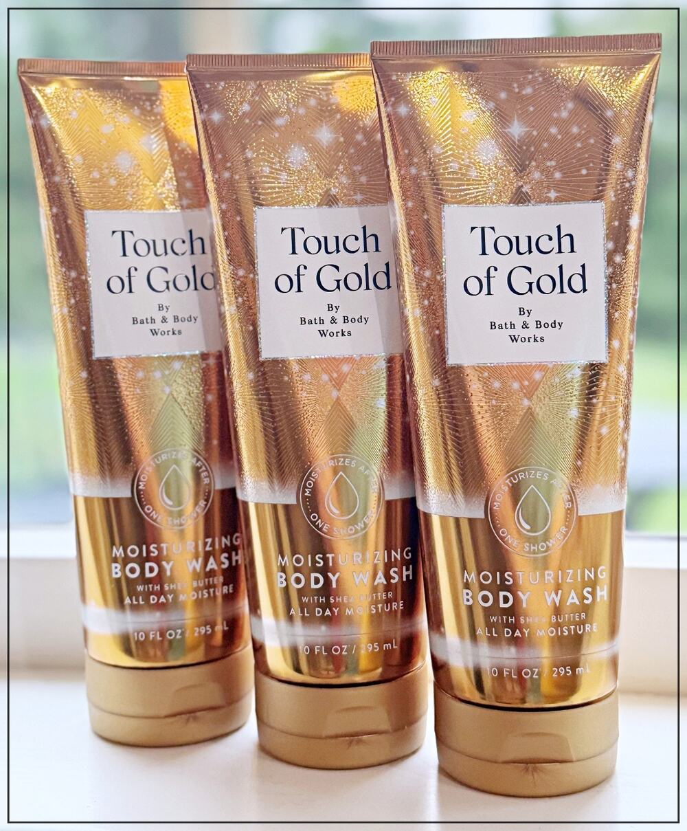 Bath & Body Works Touch of Gold 10 fl oz Moisturizing Body Wash Creamy Lather x3